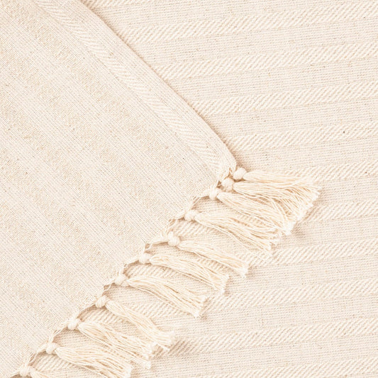 PANSY Table Runner with Ecru Tassels 40x160 cm