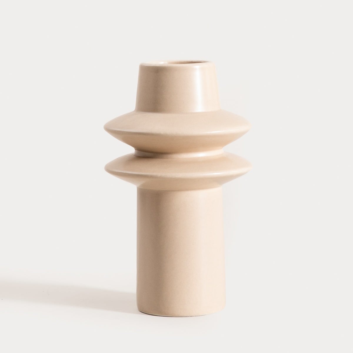 SONLUNE Ceramic Beige Vase 22x13x21cm