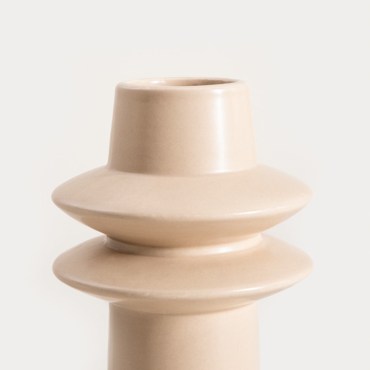 SONLUNE Ceramic Beige Vase 22x13x21cm