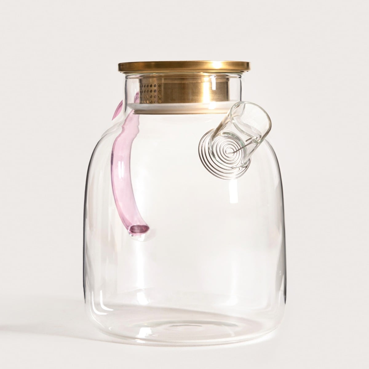 KUBBE Jug with Pink Handle and Golden Lid - 1.8L
