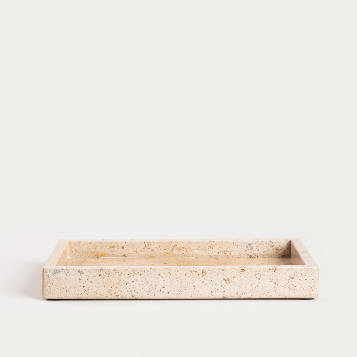 MARMURI Beige Marble Decorative Tray 25x15x3 cm