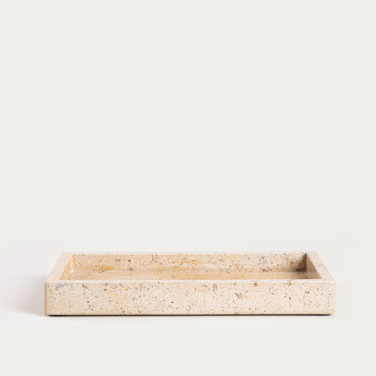 MARMURI Beige Marble Decorative Tray 25x15x3 cm