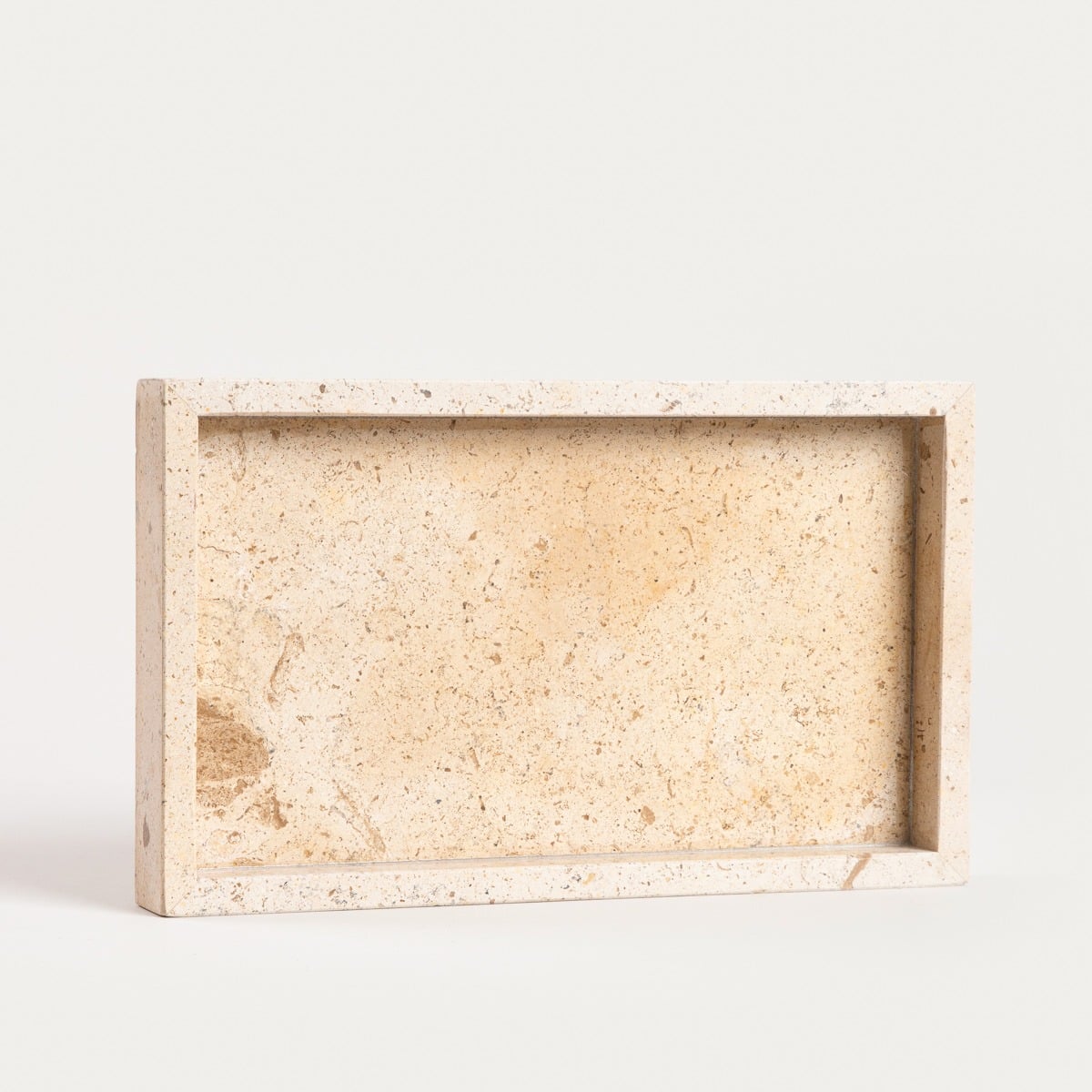 MARMURI Beige Marble Decorative Tray 25x15x3 cm