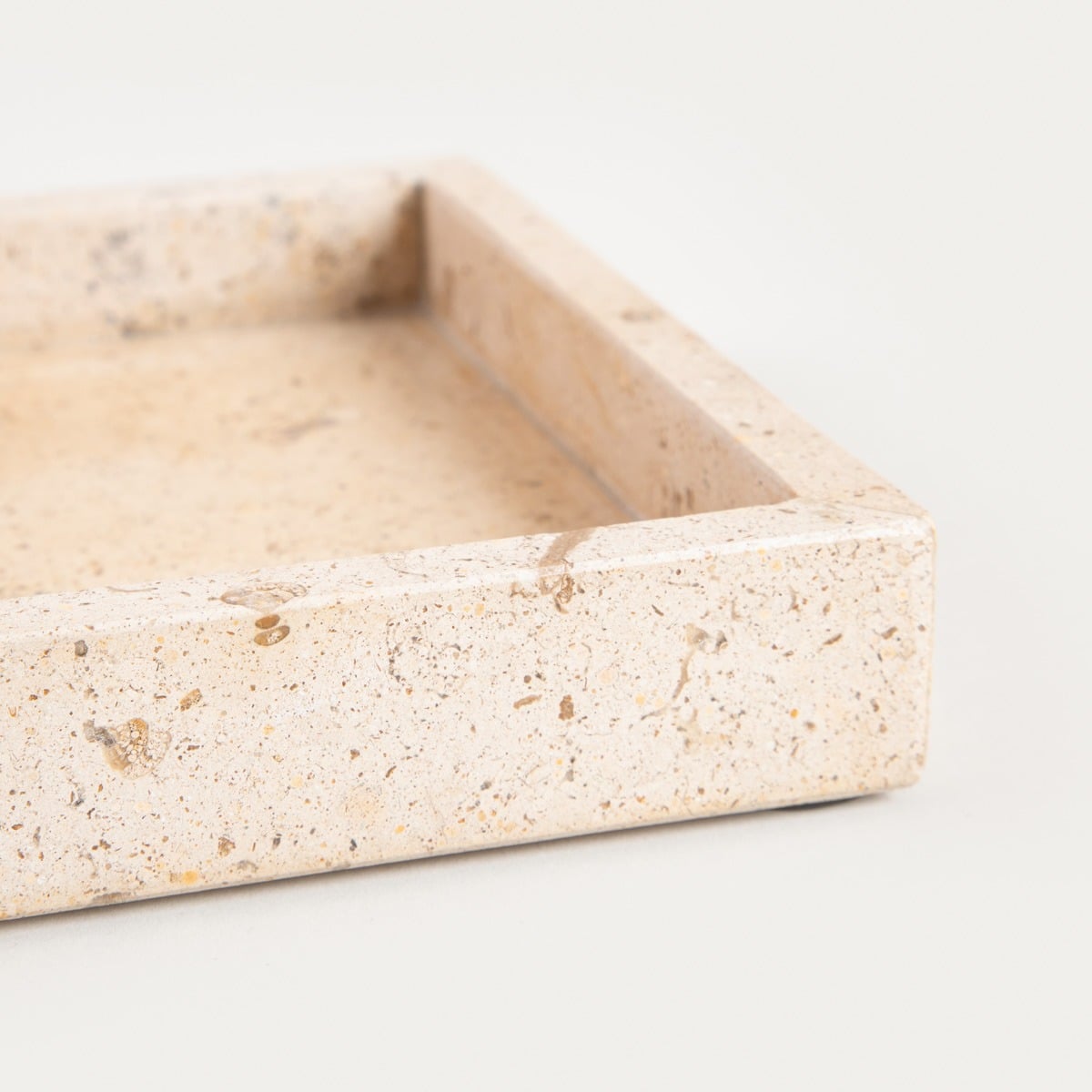 MARMURI Beige Marble Decorative Tray 25x15x3 cm