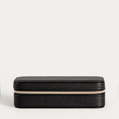 LINAS Eco Leather Jewellery Box Black 17.5x8x5 cm
