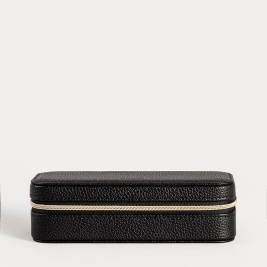 LINAS Eco Leather Jewellery Box Black 17.5x8x5 cm