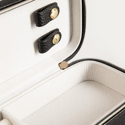 LINAS Eco Leather Jewellery Box Black 17.5x8x5 cm