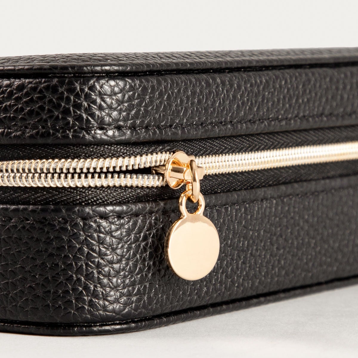 LINAS Eco Leather Jewellery Box Black 17.5x8x5 cm