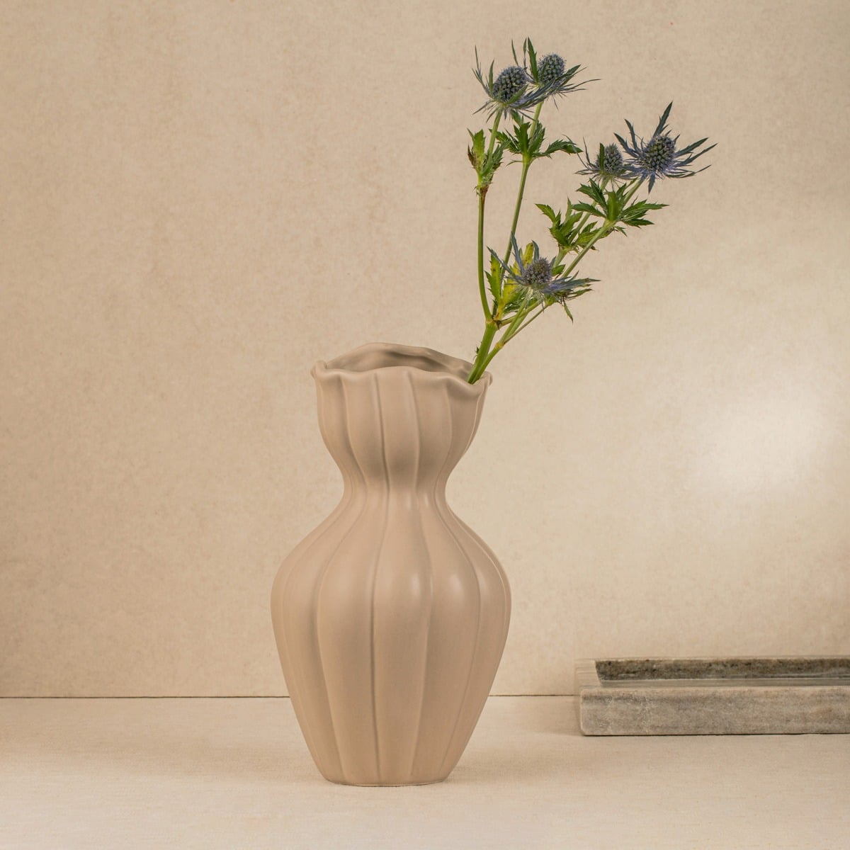 Wazon FILLY Ceramic Vase with Irregular Top 14x25.5 cm