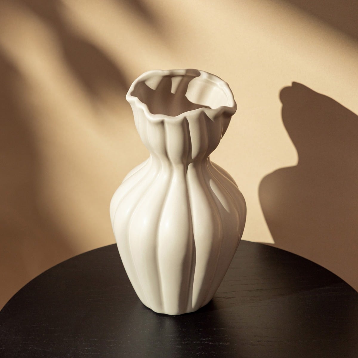 Wazon FILLY Ceramic Vase with Irregular Top 14x25.5 cm