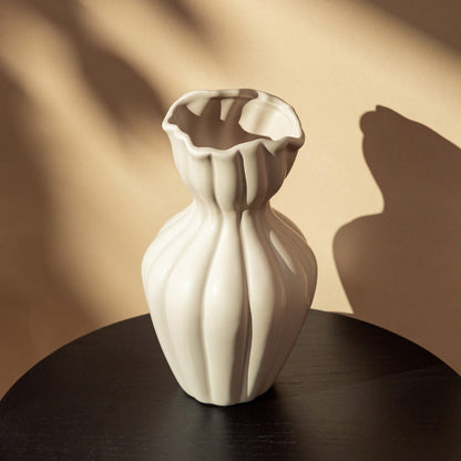 Wazon FILLY Ceramic Vase with Irregular Top 14x25.5 cm