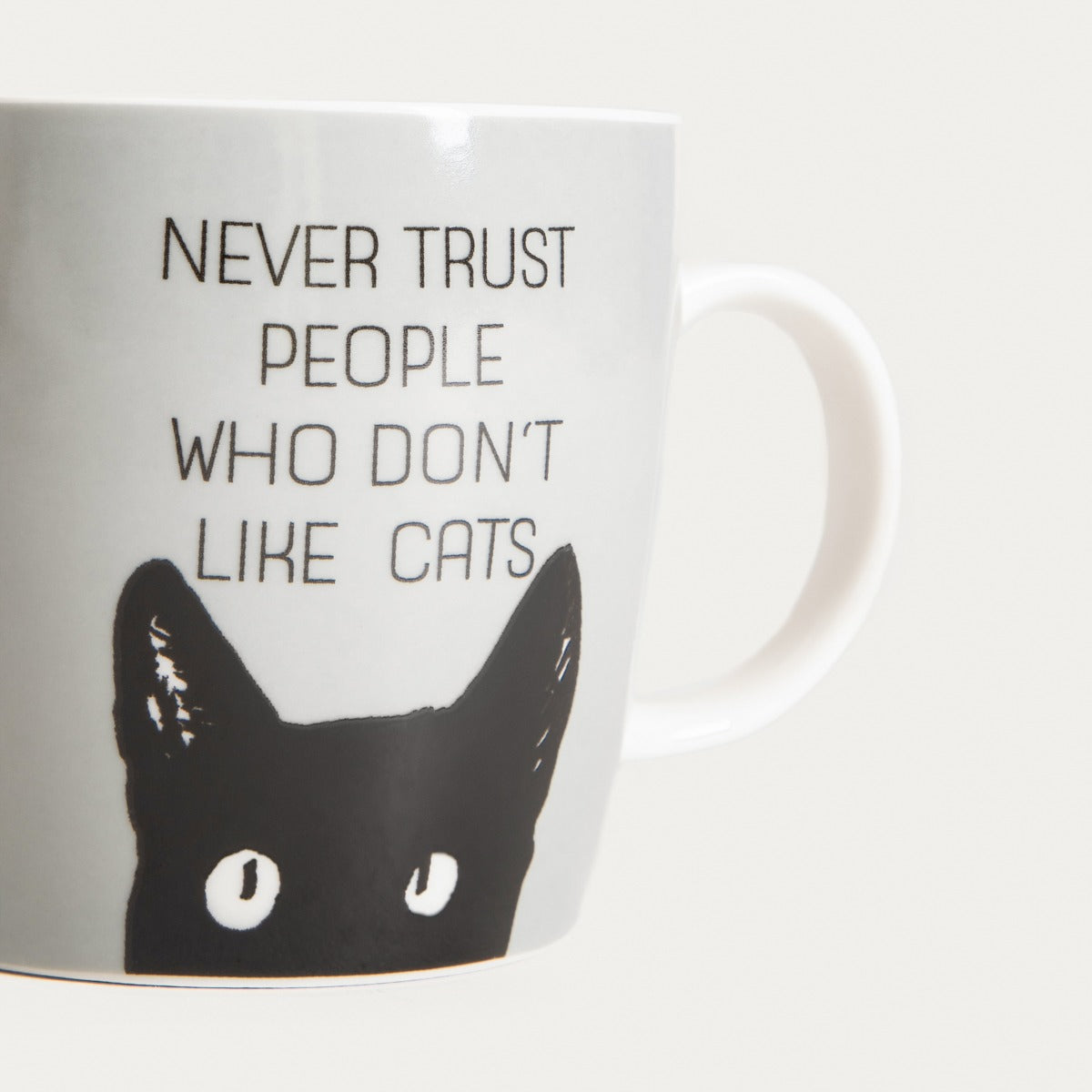KIKI Ceramic Mug with Lid and Black Cat Design 0.3L
