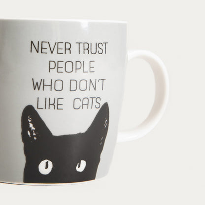 KIKI Ceramic Mug with Lid and Black Cat Design 0.3L
