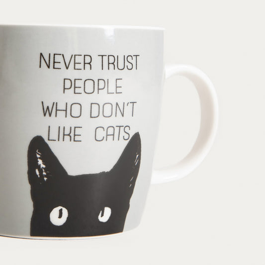 KIKI Ceramic Mug with Lid and Black Cat Design 0.3L