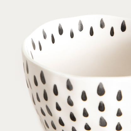 SIDI Mug in Black Teardrops with Gold Handle - 480ml