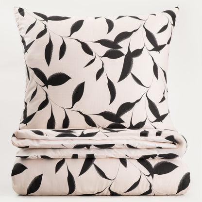 LYDIA Satin Bedding Set with Decorative Floral Pattern 220x200 cm