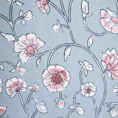 JULIA Cotton Bedding Set with Floral Frill - 140x200 cm