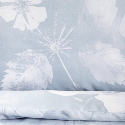 BLOSSOM Blue Floral Microfibre Bedding Set 220x200 cm