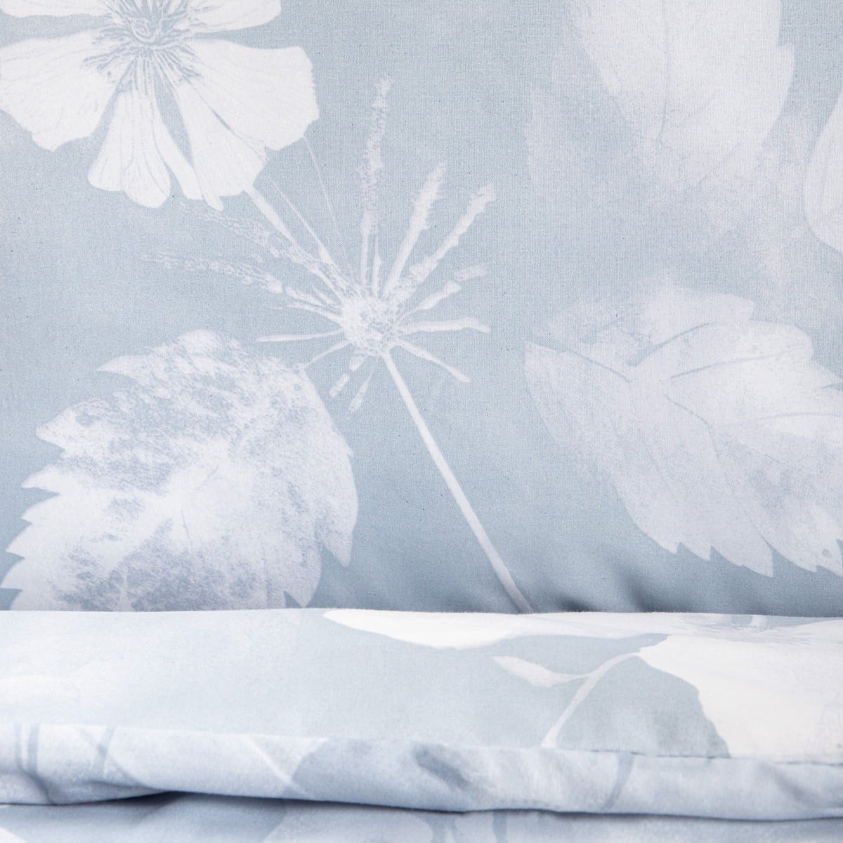 BLOSSOM Microfibre Blue Floral Bedding Set 140x200 cm
