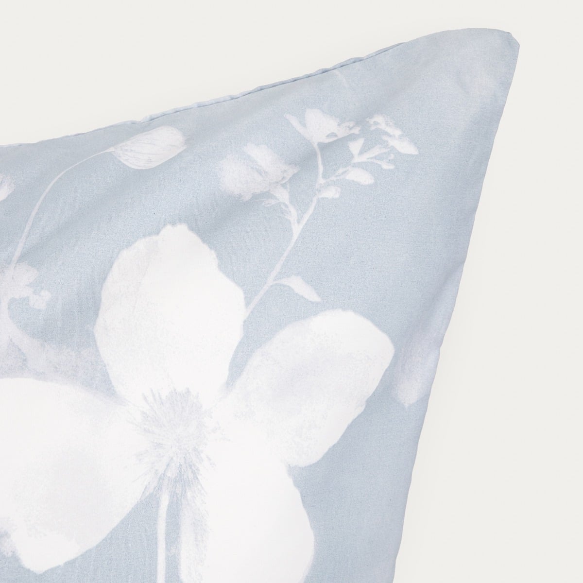 BLOSSOM Microfibre Blue Floral Bedding Set 140x200 cm