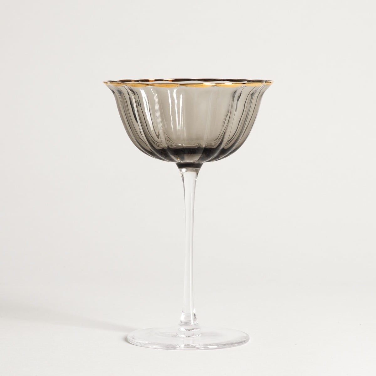 SCURO Cocktail Glass Black with Gold Rim 0.2L