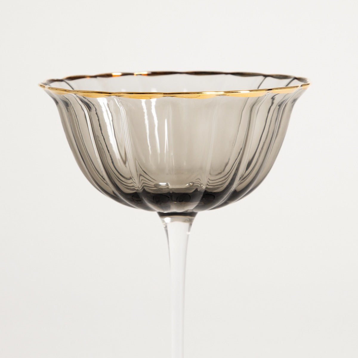 SCURO Cocktail Glass Black with Gold Rim 0.2L