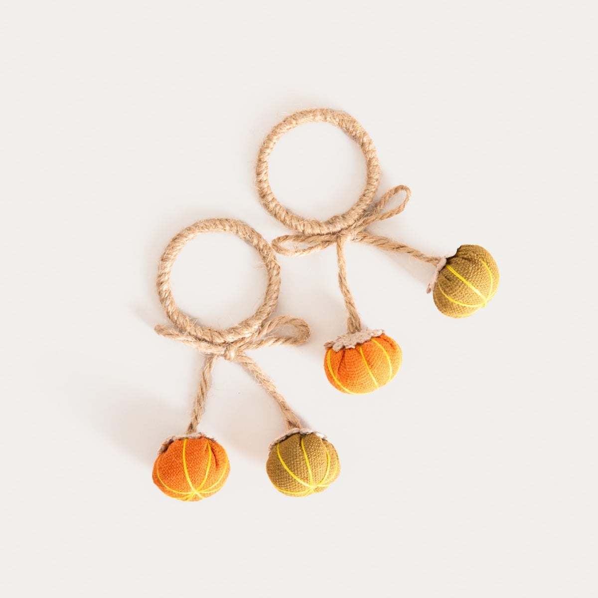 Set of rings ZUCCA Pumpkin Napkin Rings Set of 2 for Elegant Table Decor