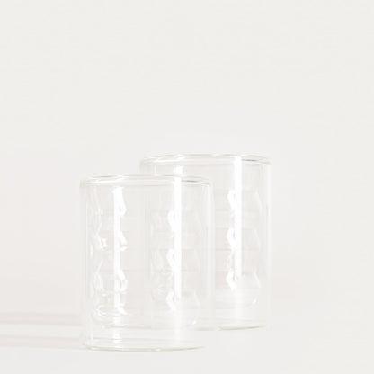 CEMBRA BUBBLY Double Wall Glass Set, 2 Pieces, 0.25L