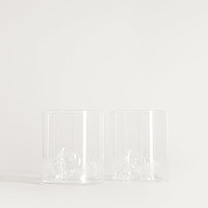 ALCOLE Whisky Glass Set, 2 Pieces, 0.3L Borosilicate Glass