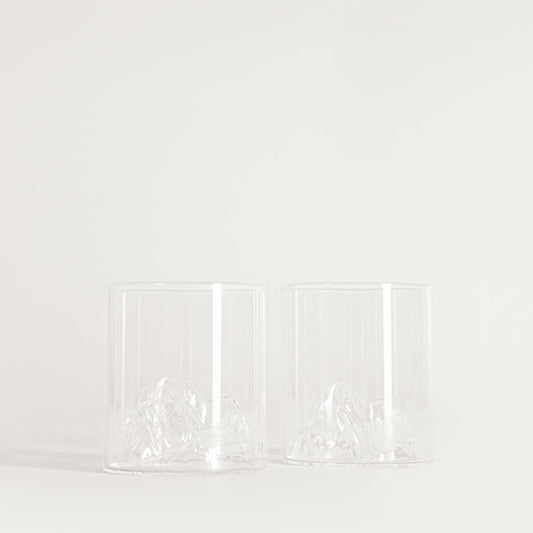 ALCOLE Whisky Glass Set, 2 Pieces, 0.3L Borosilicate Glass