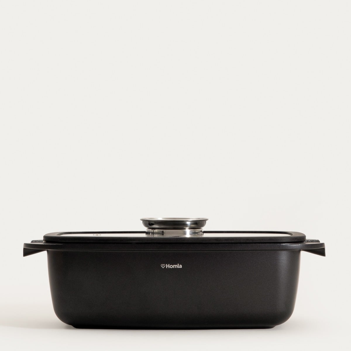 DARREN 4L Pot with Lid - 39x22x13cm Black Aluminium