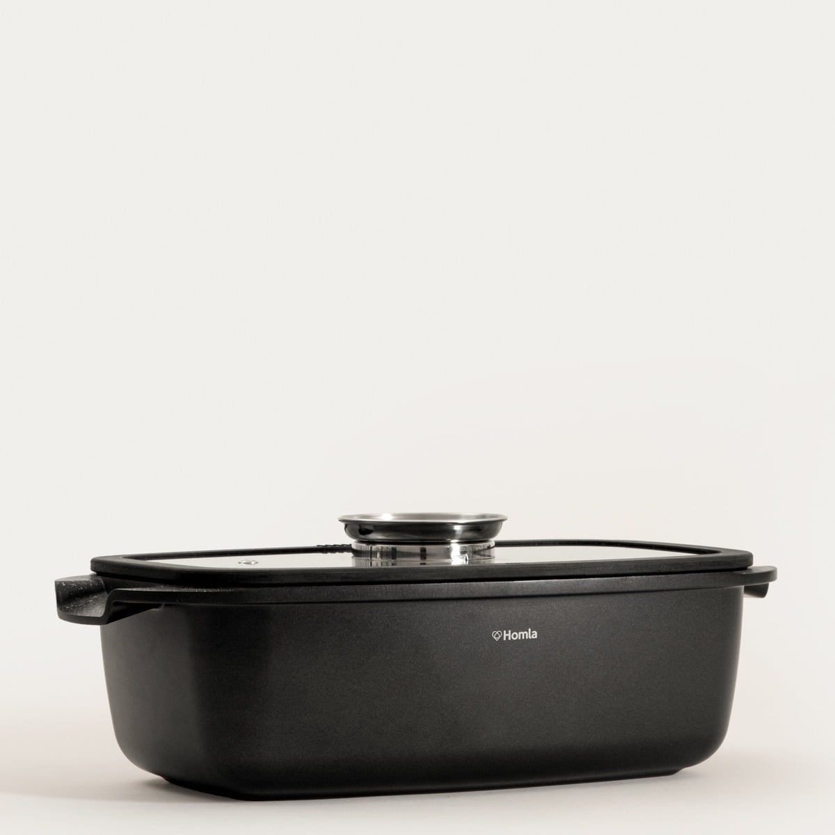 DARREN 4L Pot with Lid - 39x22x13cm Black Aluminium