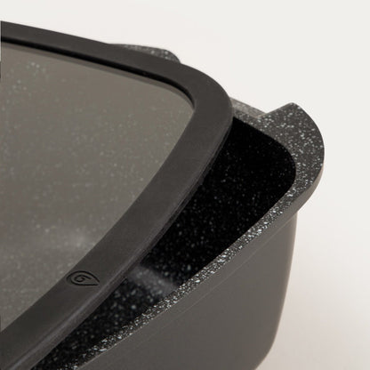 DARREN 4L Pot with Lid - 39x22x13cm Black Aluminium