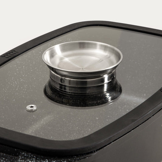 DARREN 4L Pot with Lid - 39x22x13cm Black Aluminium