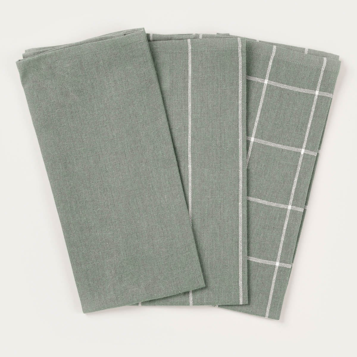 Morgan Green Kitchen Towels Set of 3 - 45x65 cm Each