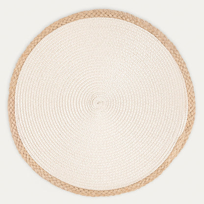PLAR Ecru Table Mats Set of 2, 38 cm | Durable Dining Pads