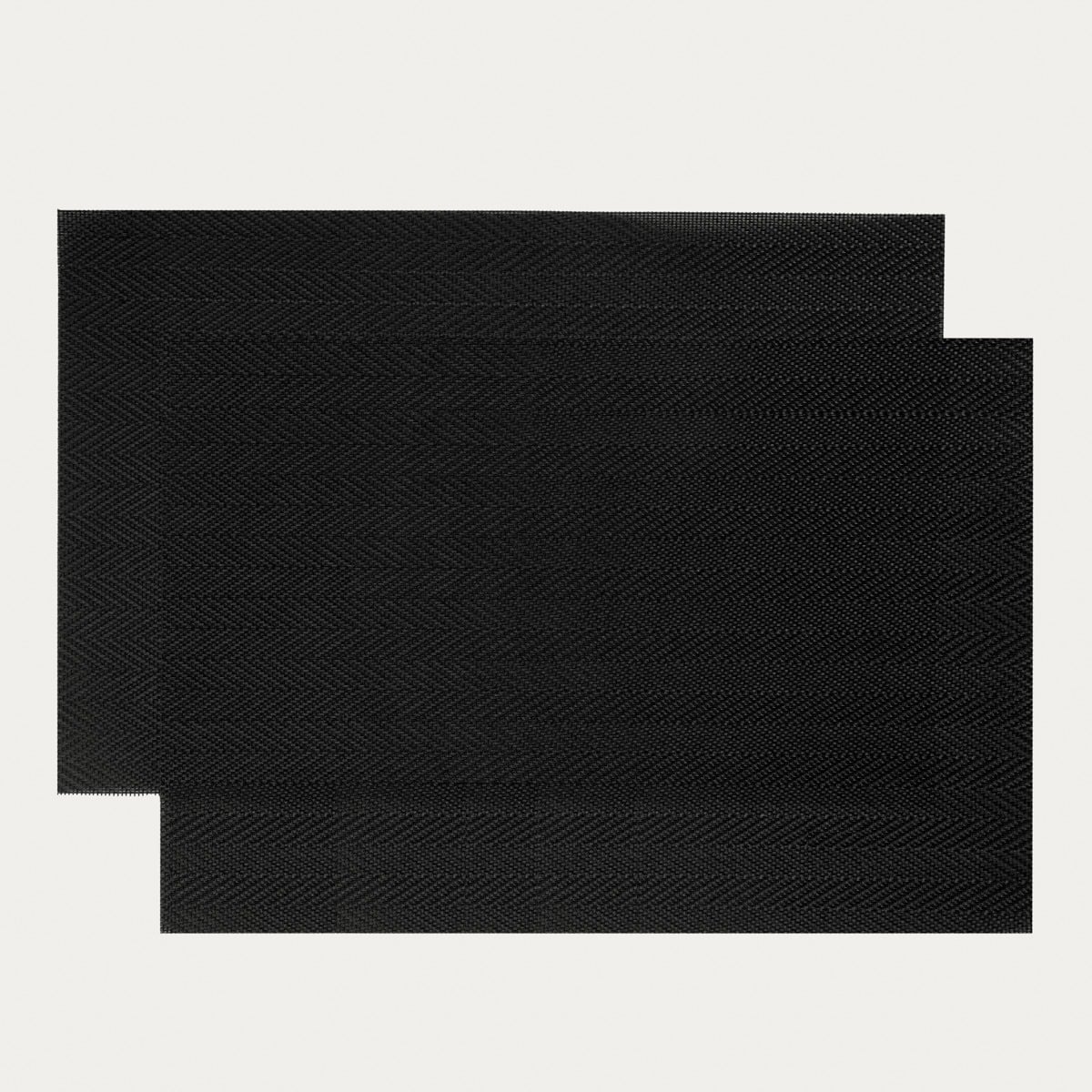 Classic Black Table Mats Set of 2 Pieces 30x45 cm