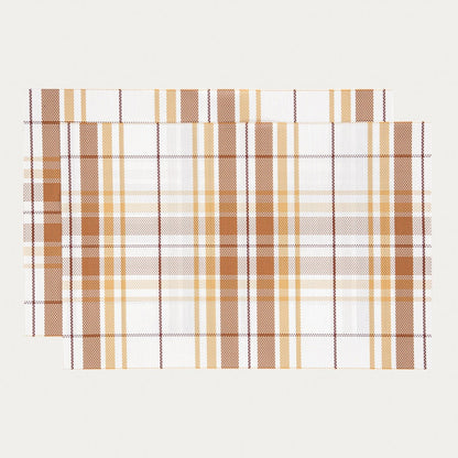 LUCY Checked Table Mats Set of 2 - 30x45 cm