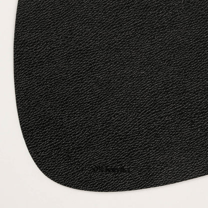 FEMELO Black Table Mats Set of 2, 38x30 cm