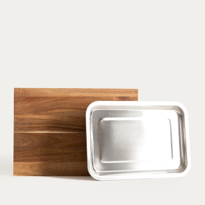 MOOKA Cutting Board with Metal Container 35x25cm