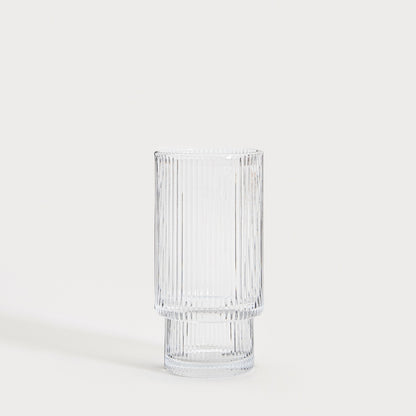 Glass set Set of 4 LYNNASO Transparent Tall Glass Mugs 0.3L