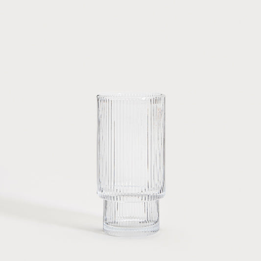 Glass set Set of 4 LYNNASO Transparent Tall Glass Mugs 0.3L
