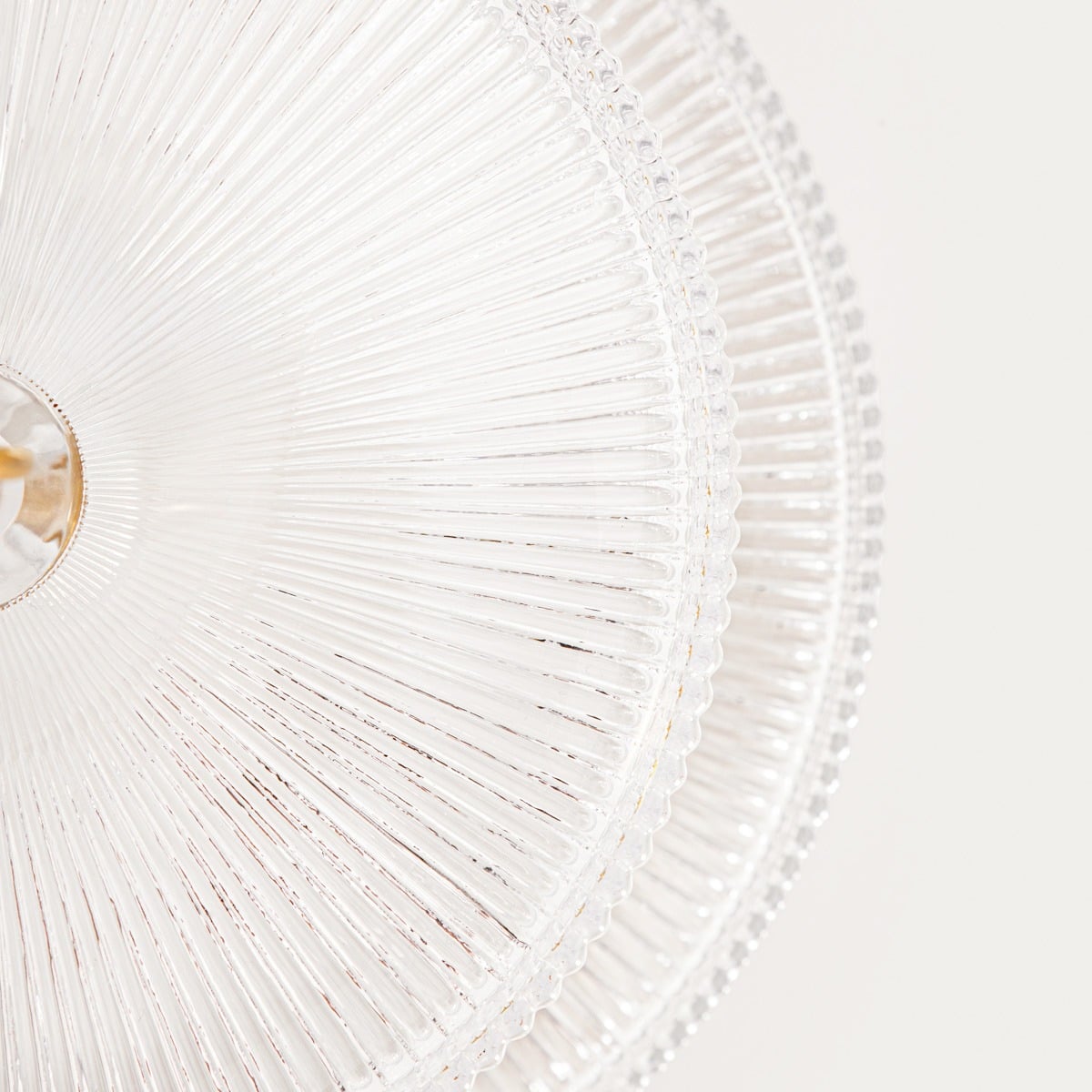 LYNN Two-Tier Fluted Glass Serving Platter 25x4x25 cm
