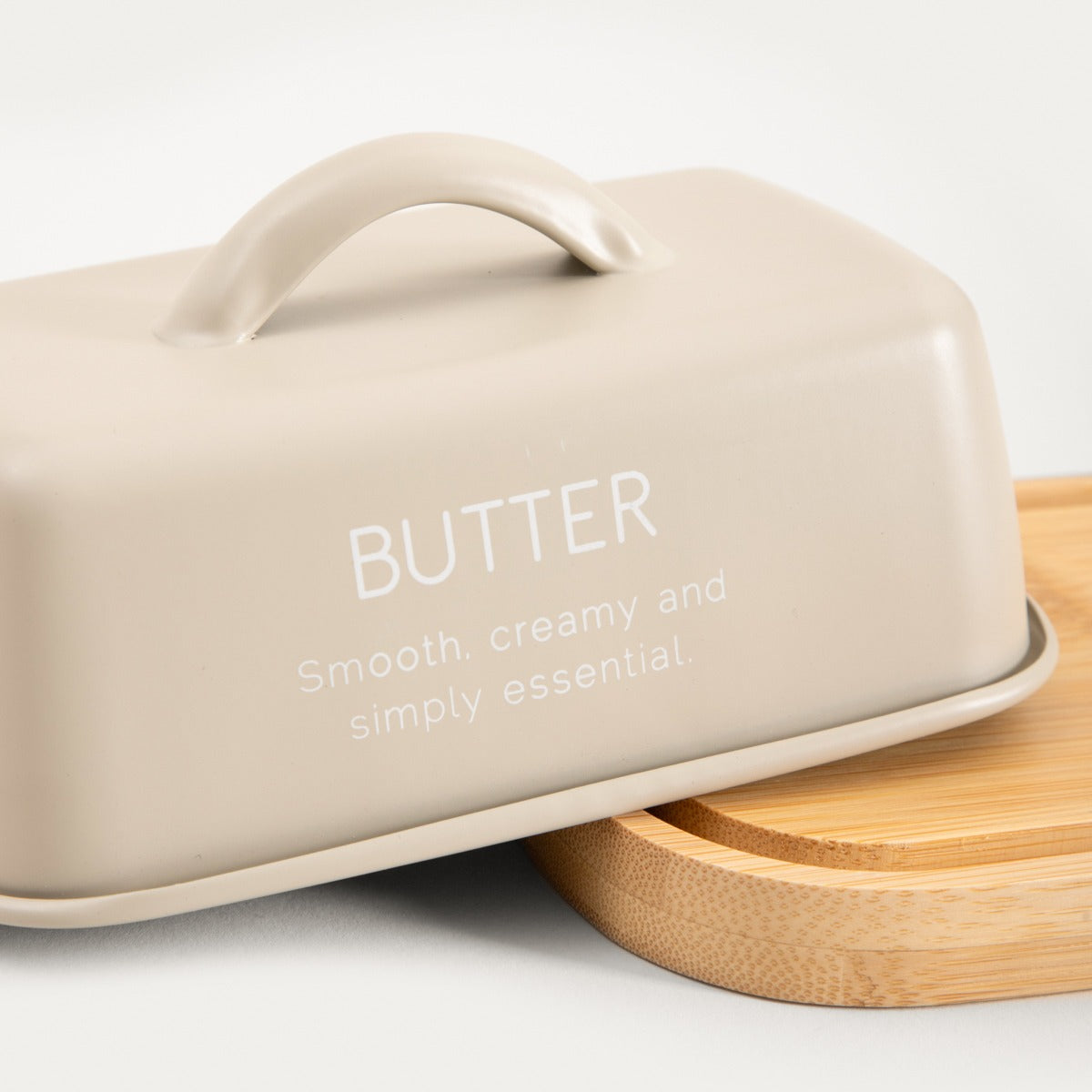 FLORA Butter Bowl with Wooden Base 15.5x10.5 cm