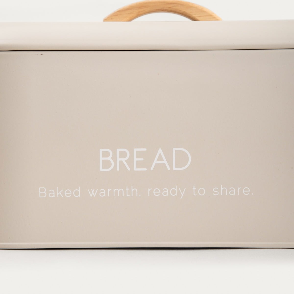 FLORA Metal Breadbox with Wooden Lid 36x20x13 cm
