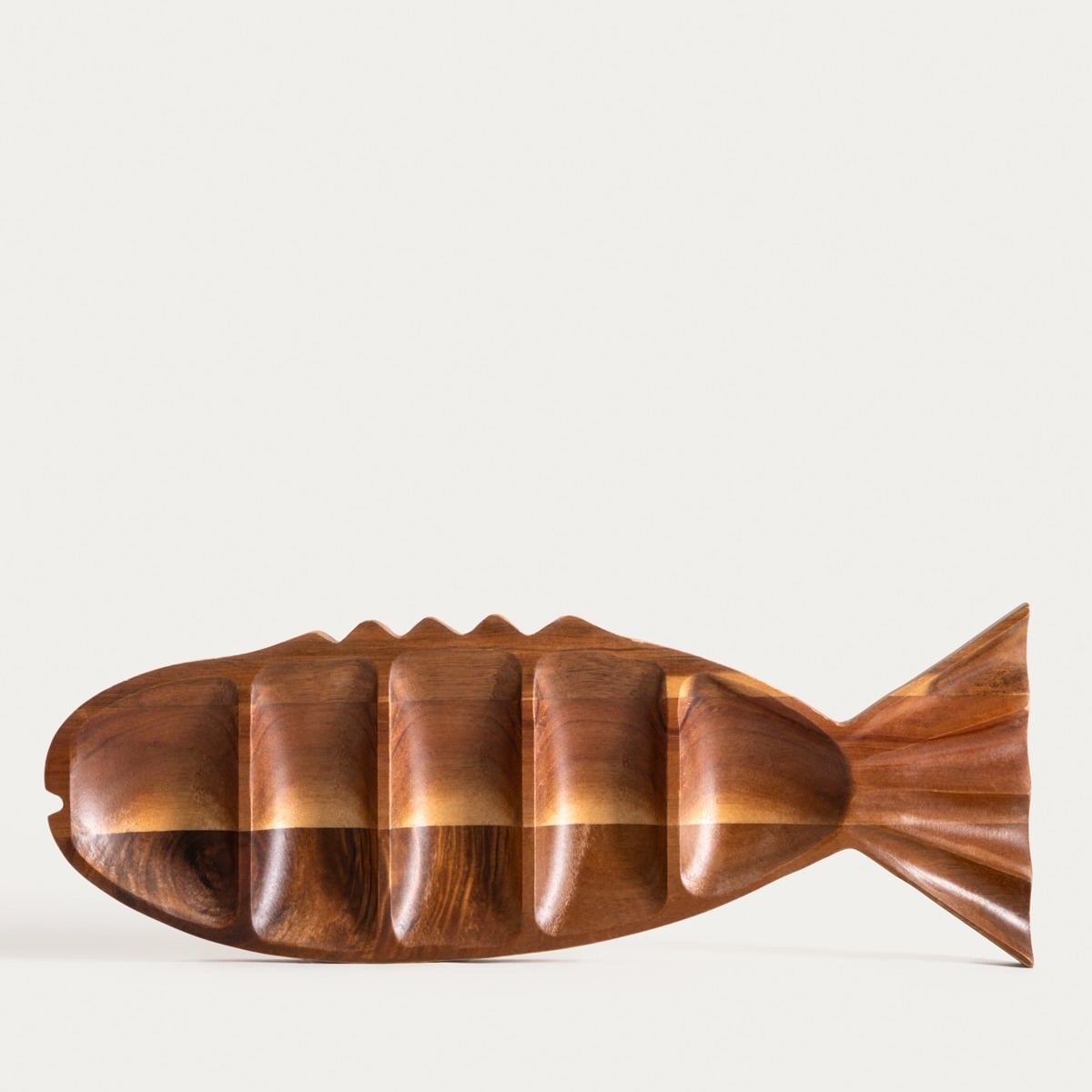 MOOKA Fish-Shaped Serving Board 39.5x14 cm Natural Wood