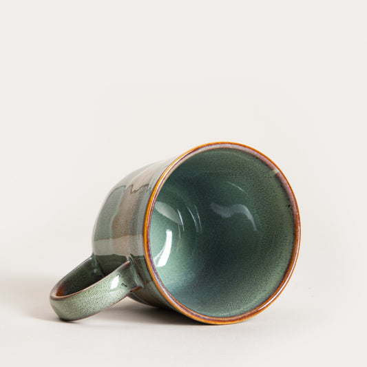 Kaslo Blue Beige Stripe Ceramic Mug 0.4L