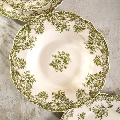 LOURRY Deep Green Plate 22 cm Porcelain