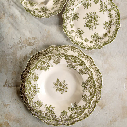 LOURRY Deep Green Plate 22 cm Porcelain
