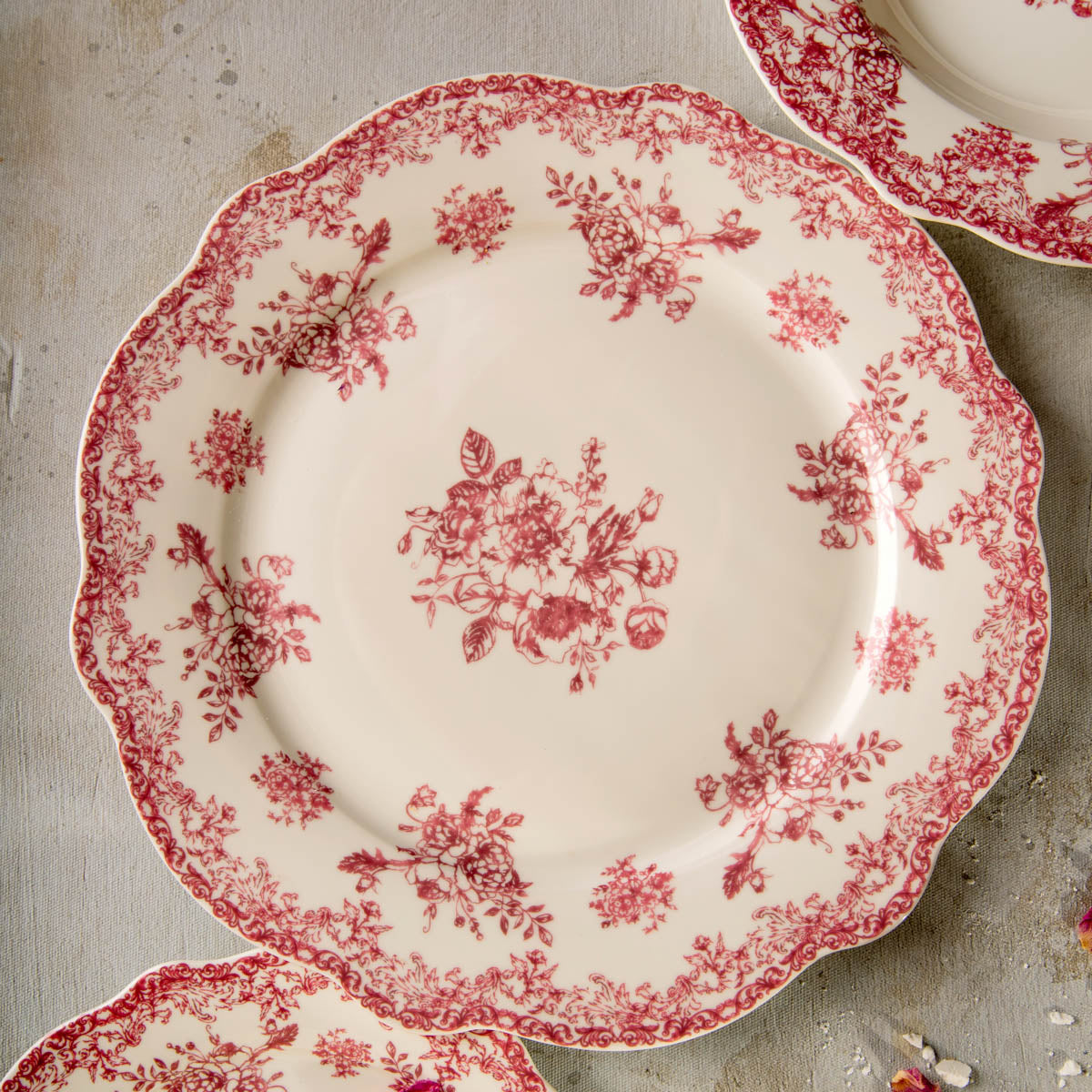 LOURRY Red Dinner Plate 27 cm Porcelain